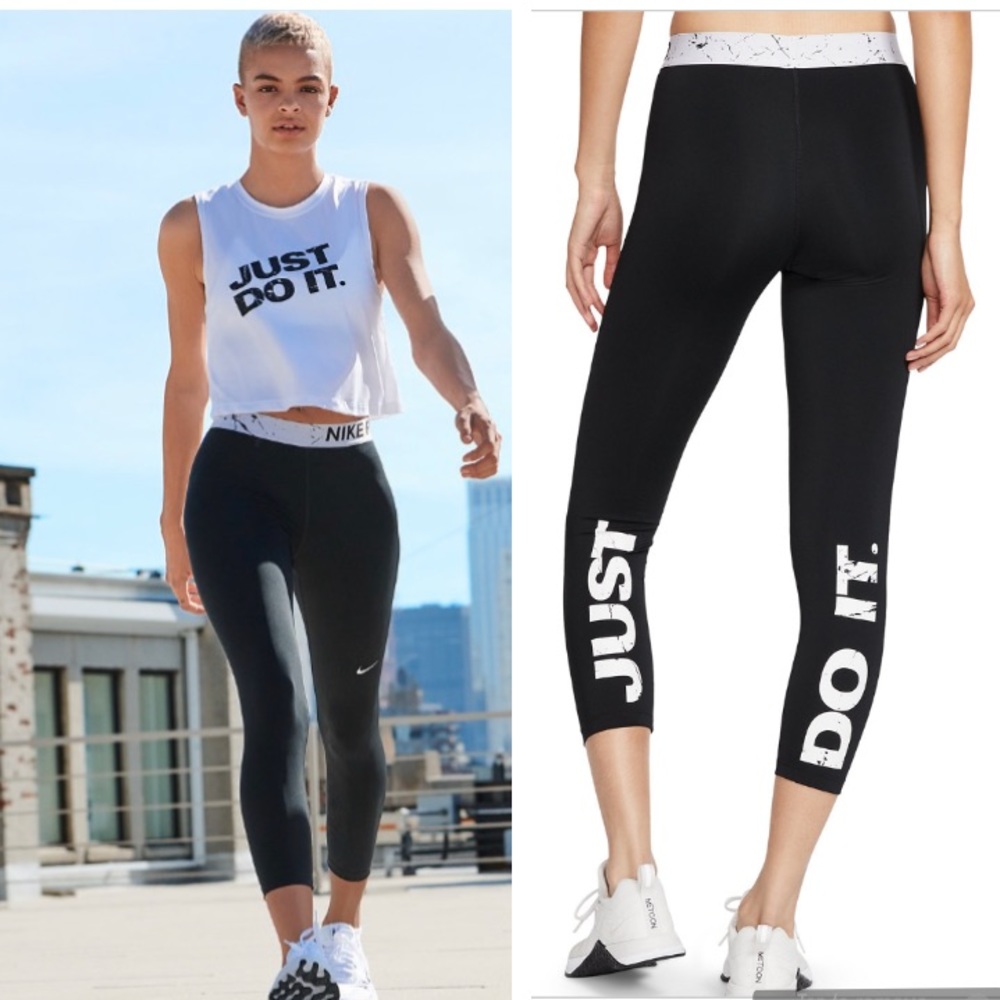 Nike Pro Printed waistband Capri leggings